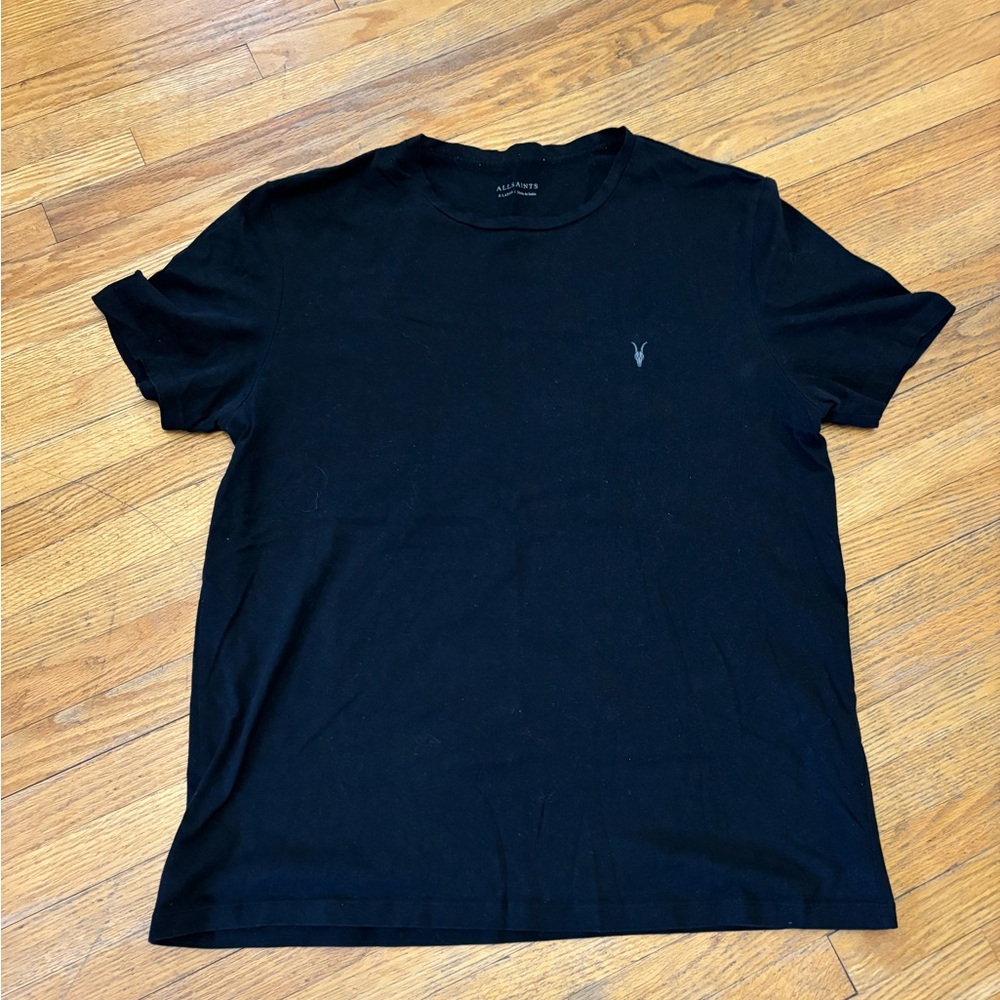 All Saints Midnight Black Short Sleeve Tee